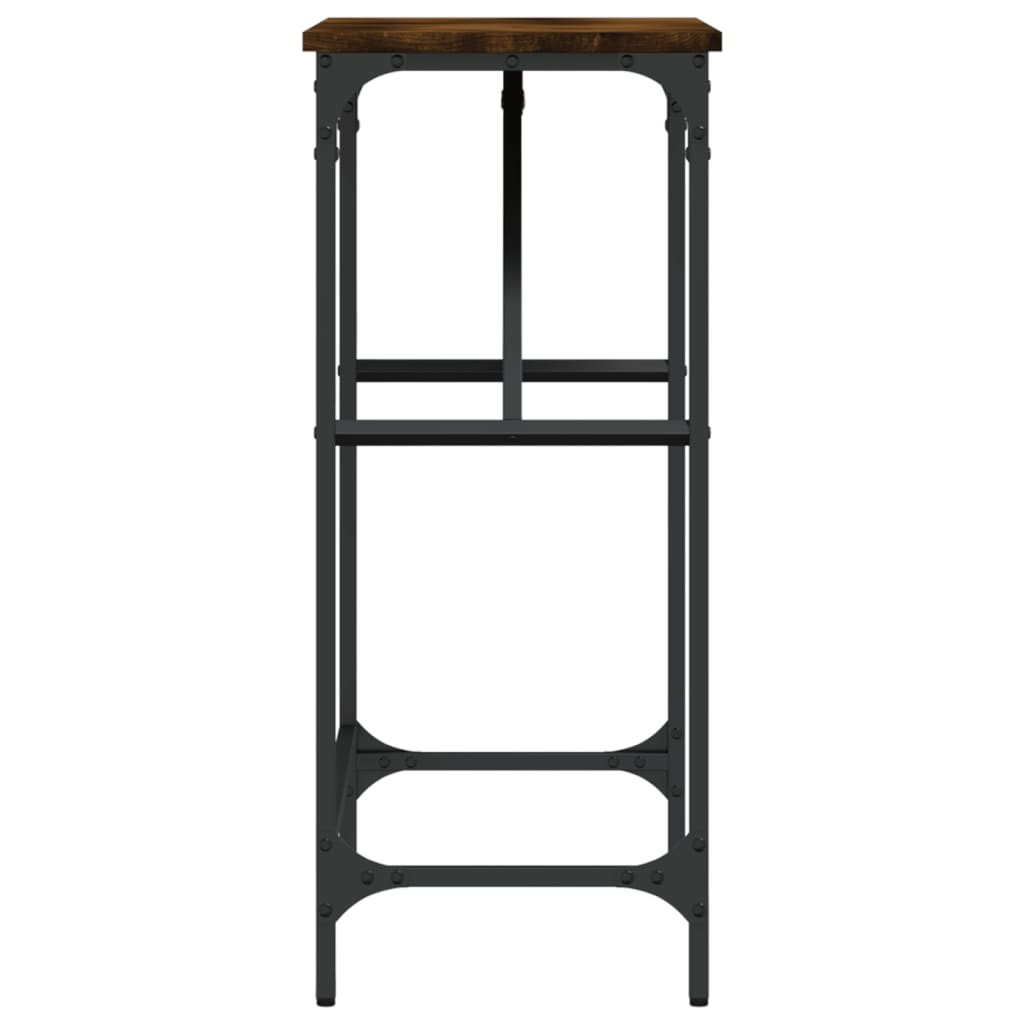 vidaXL Stolik konsolowy, przydymiony dąb, 75x32x75 cm