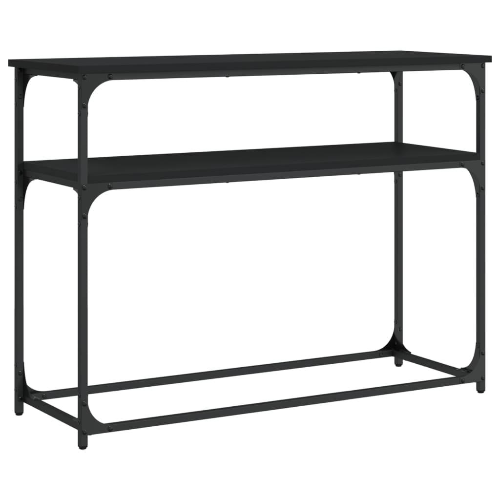 vidaXL Stolik konsolowy, czarny, 100x35,5x75 cm