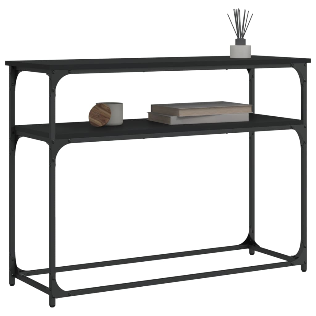 vidaXL Stolik konsolowy, czarny, 100x35,5x75 cm