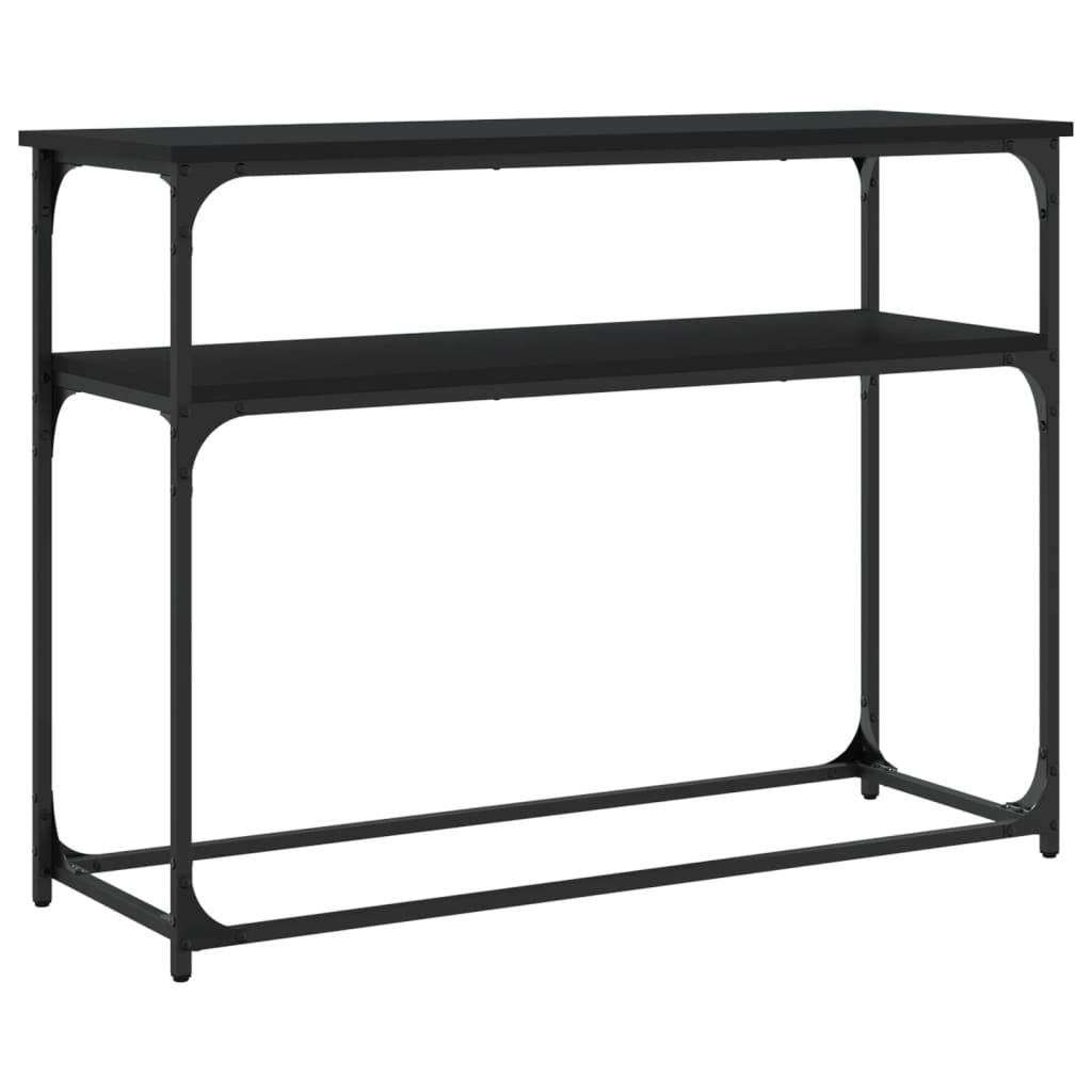 vidaXL Stolik konsolowy, czarny, 100x35,5x75 cm