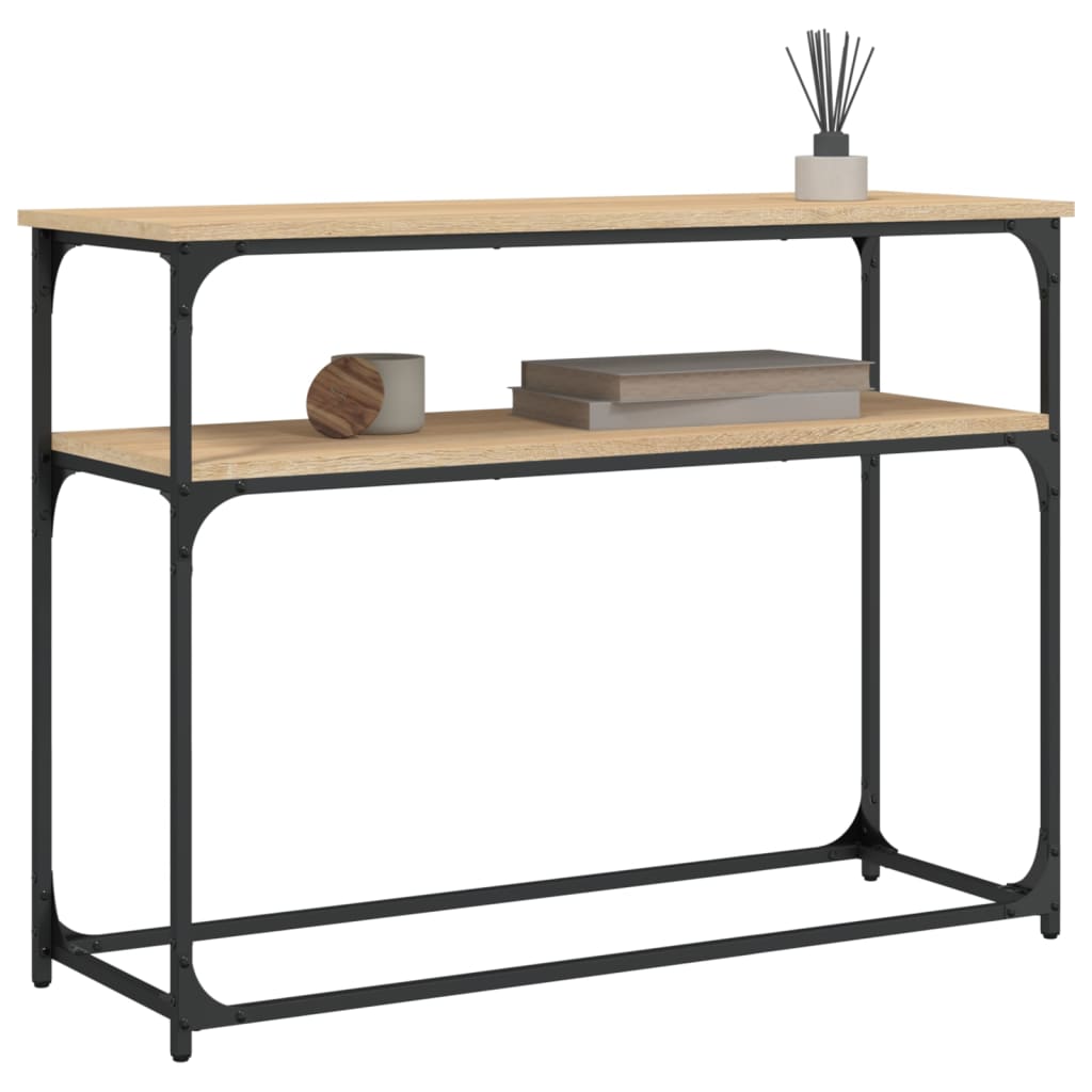 vidaXL Stolik konsolowy, dąb sonoma, 100x35,5x75 cm
