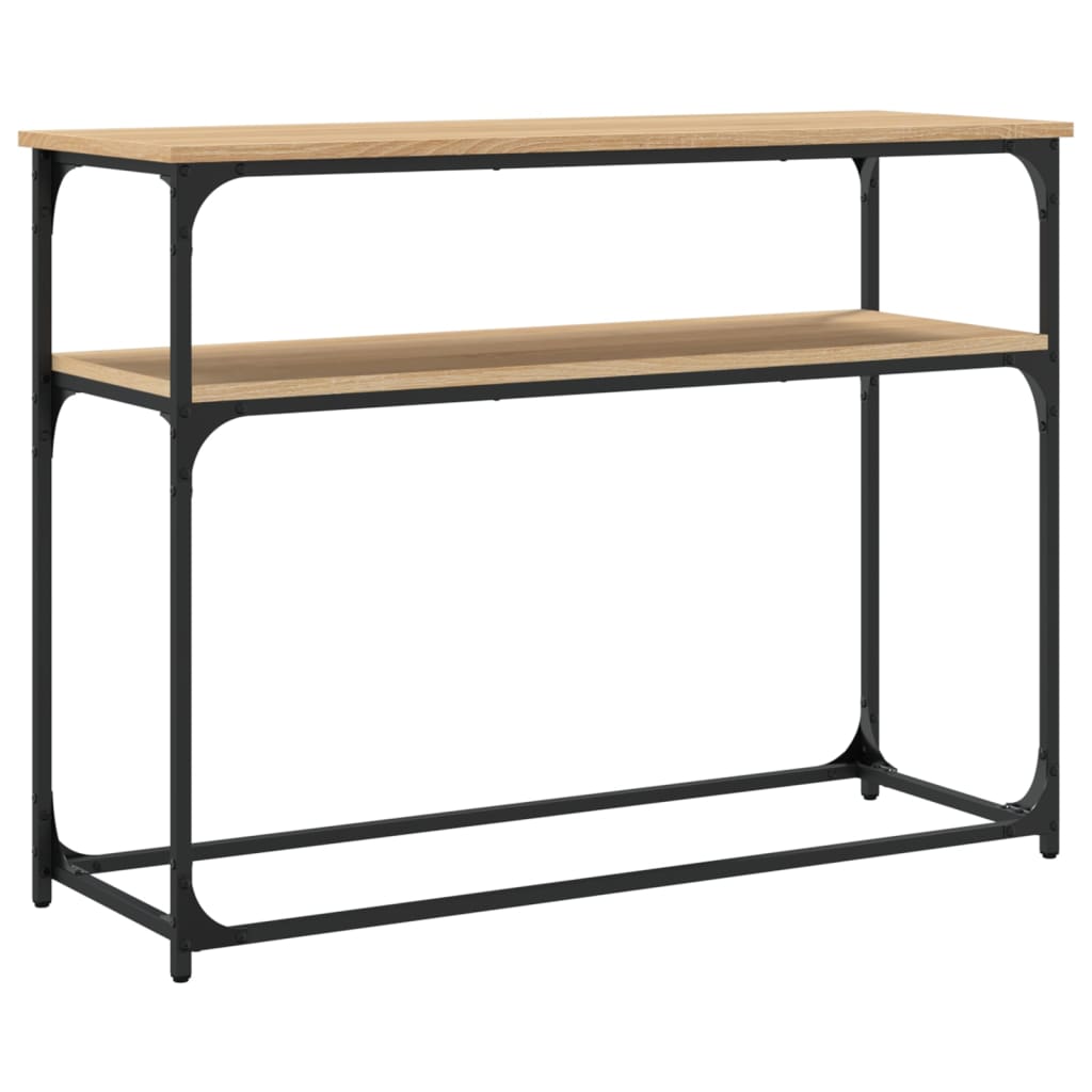 vidaXL Stolik konsolowy, dąb sonoma, 100x35,5x75 cm