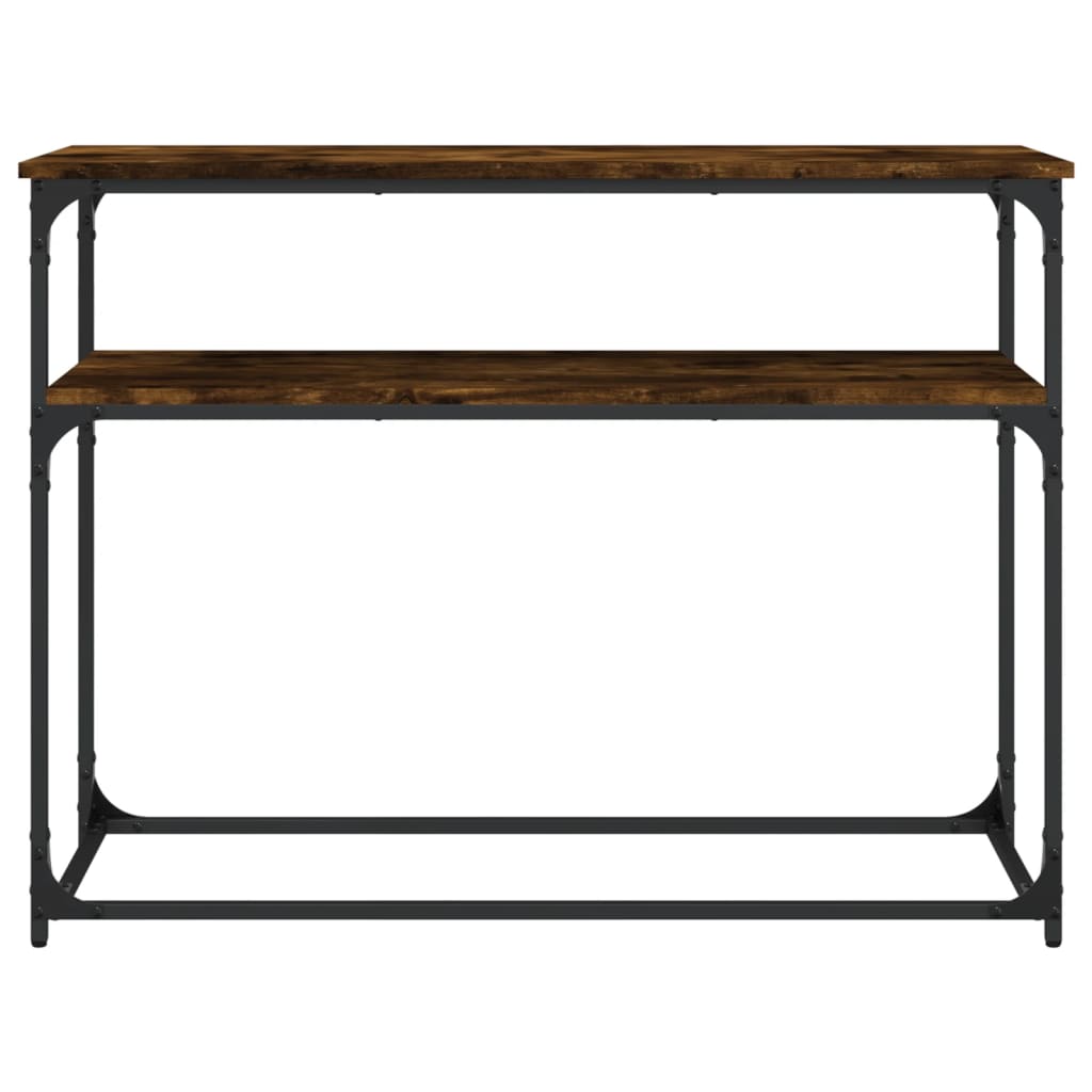 vidaXL Stolik konsolowy, przydymiony dąb, 100x35,5x75 cm