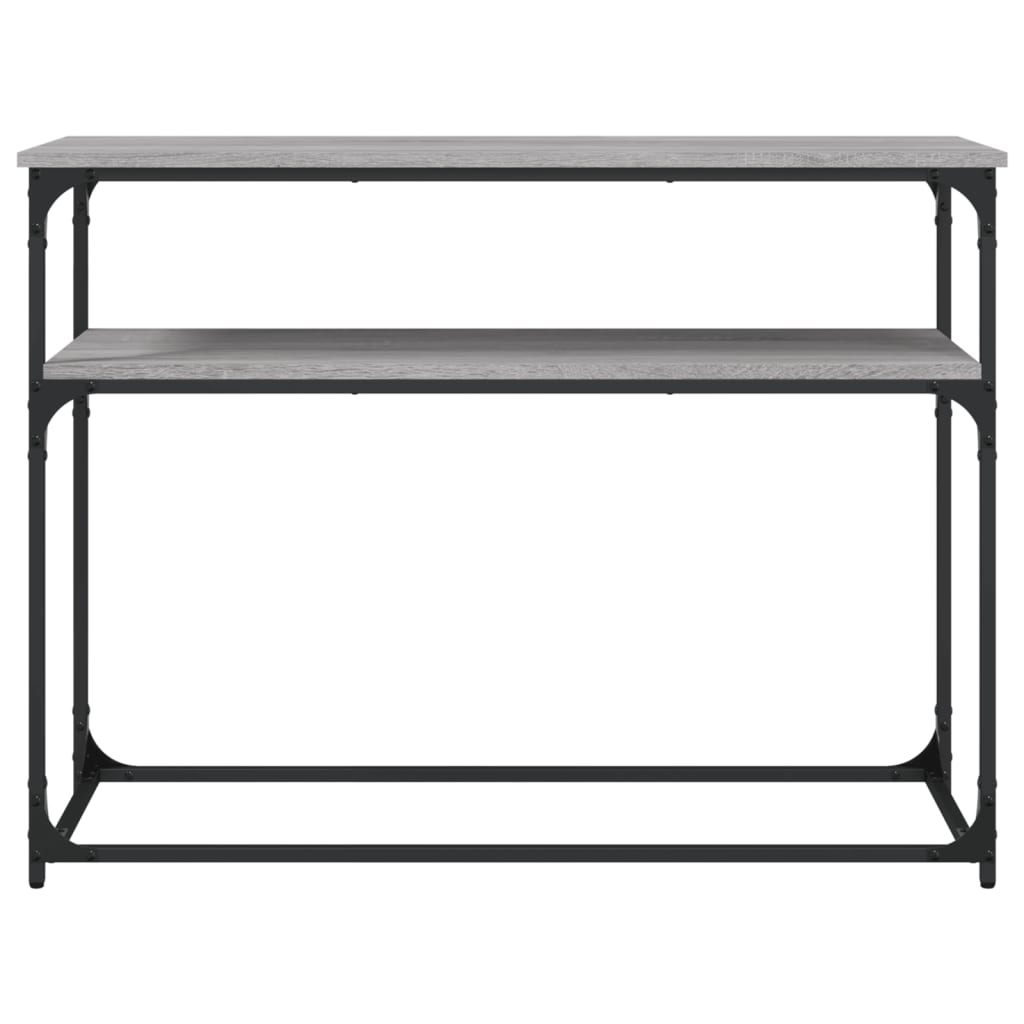 vidaXL Stolik konsolowy, szary dąb sonoma, 100x35,5x75 cm