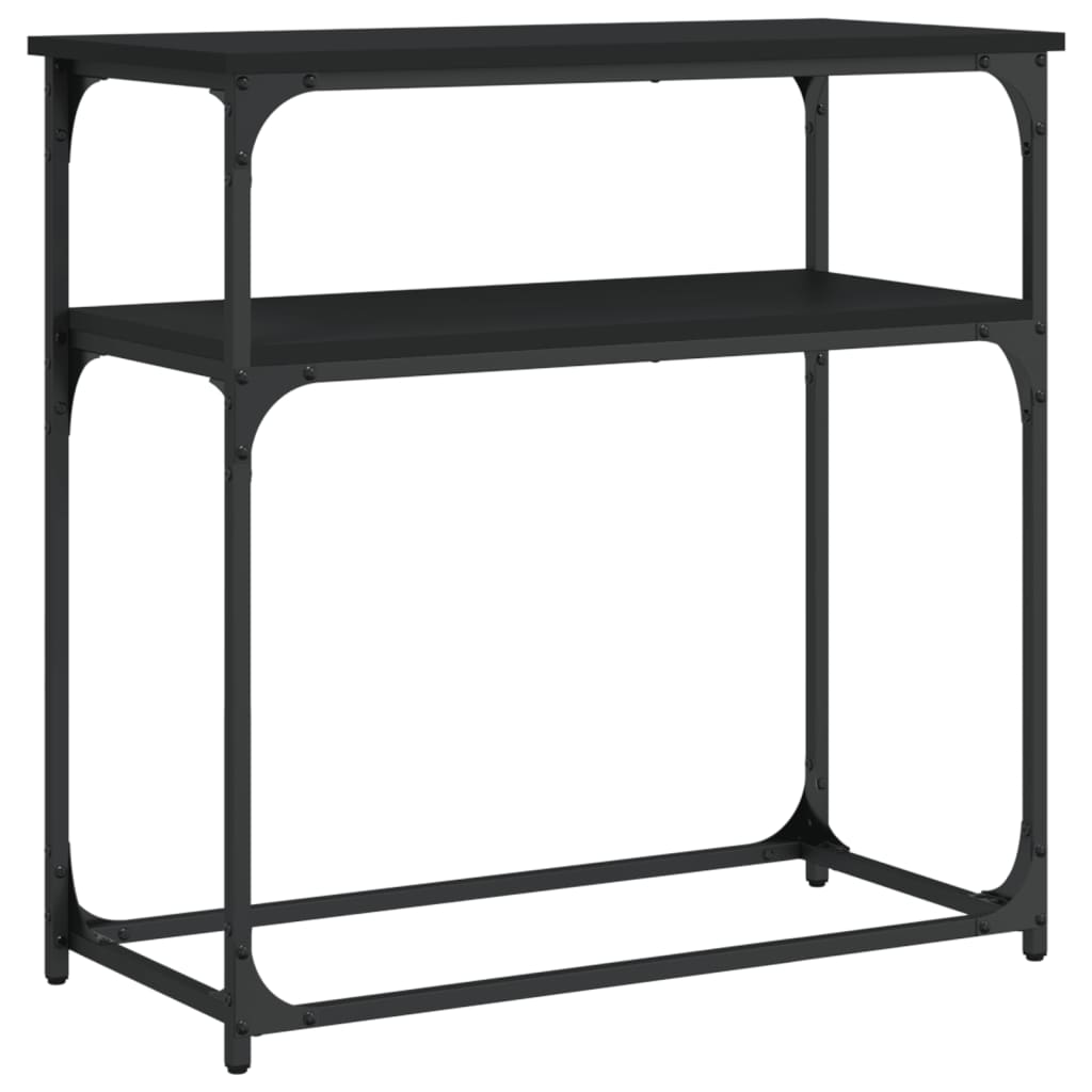 vidaXL Stolik konsolowy, czarny, 75x35,5x75 cm