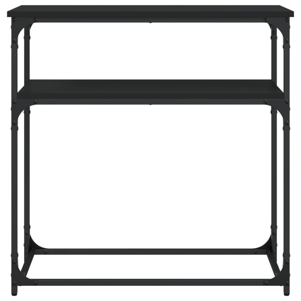 vidaXL Stolik konsolowy, czarny, 75x35,5x75 cm
