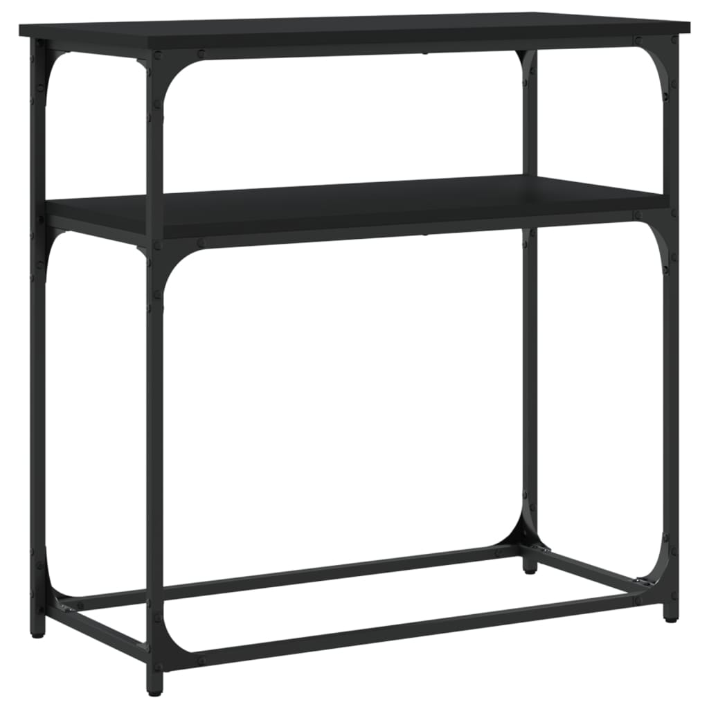 vidaXL Stolik konsolowy, czarny, 75x35,5x75 cm