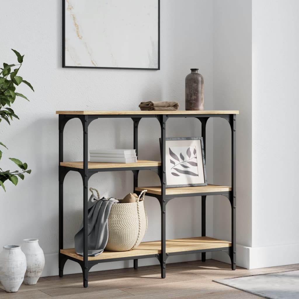 vidaXL Stolik konsolowy Sonoma Oak 80x29x75 cm Drewno konstrukcyjne
