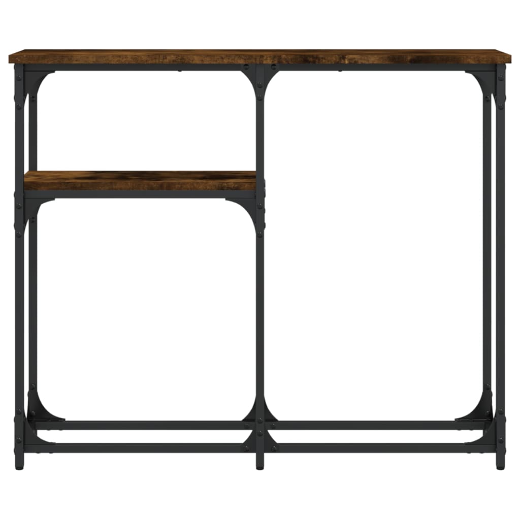 vidaXL Stolik konsolowy, przydymiony dąb, 90x22,5x75 cm