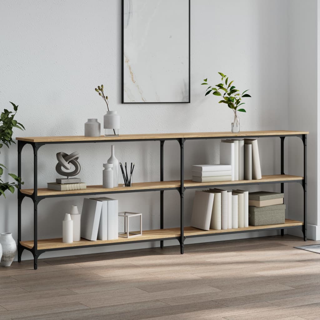 vidaXL Stolik konsolowy Sonoma Oak 200x29x75 cm Drewno konstrukcyjne