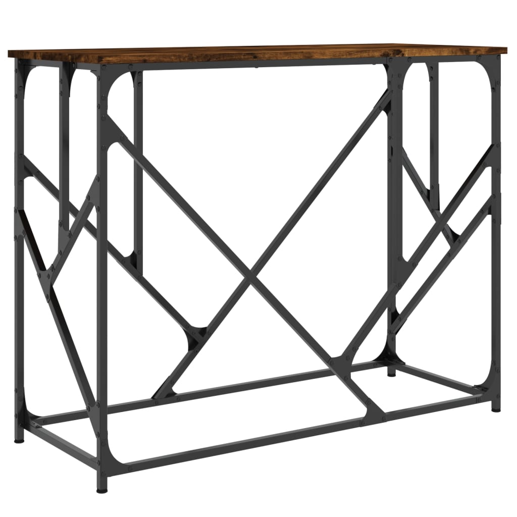 vidaXL Stolik konsolowy, przydymiony dąb, 100x40x80 cm