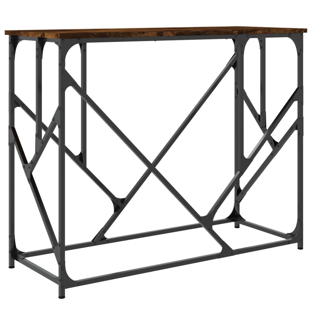 vidaXL Stolik konsolowy, przydymiony dąb, 100x40x80 cm