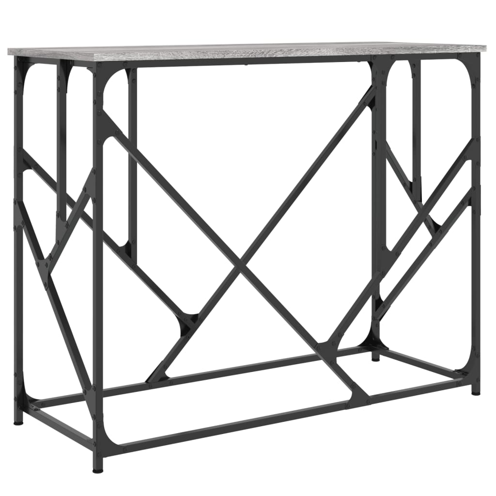 vidaXL Stolik konsolowy, szary dąb sonoma, 100x40x80 cm