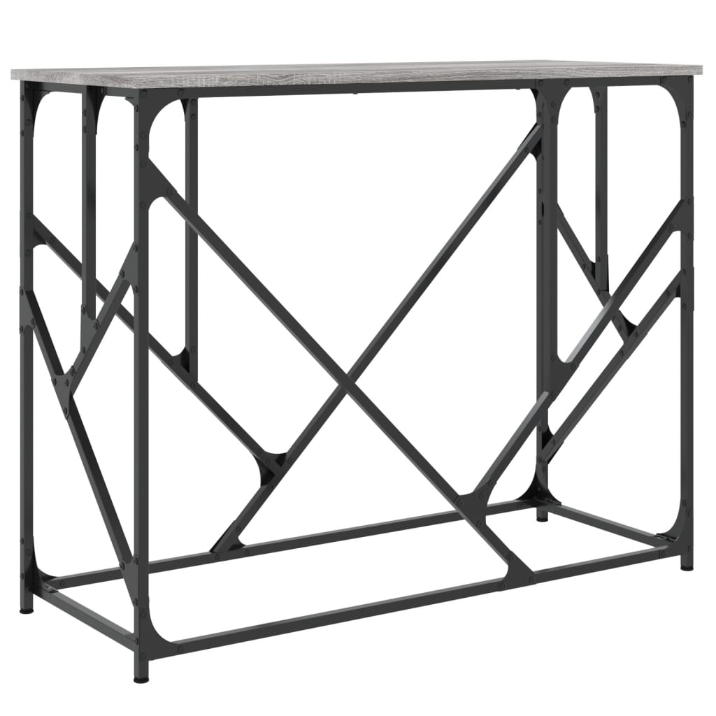 vidaXL Stolik konsolowy, szary dąb sonoma, 100x40x80 cm