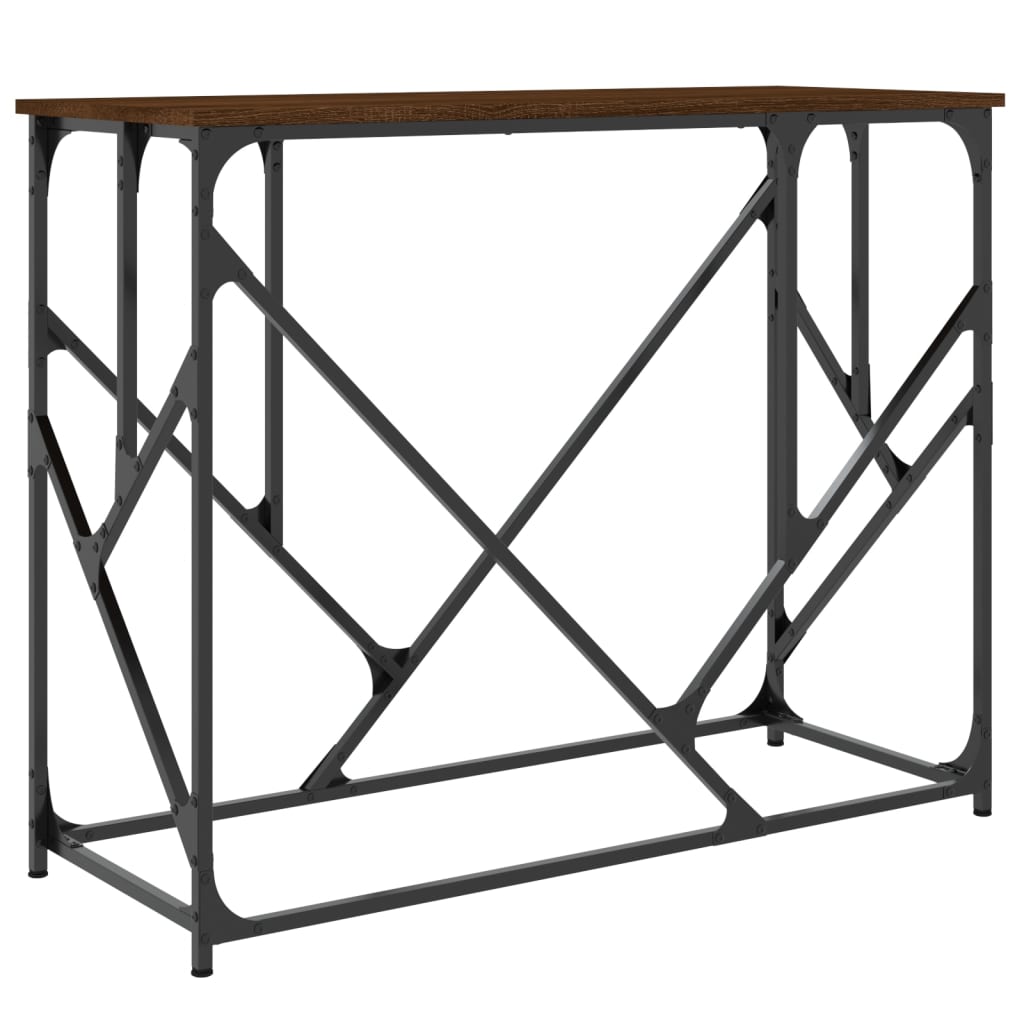 vidaXL Stolik konsolowy, brązowy dąb, 100x40x80 cm