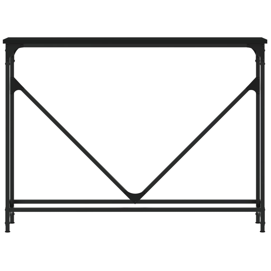 vidaXL Stolik konsolowy, czarny, 102x22,5x75 cm