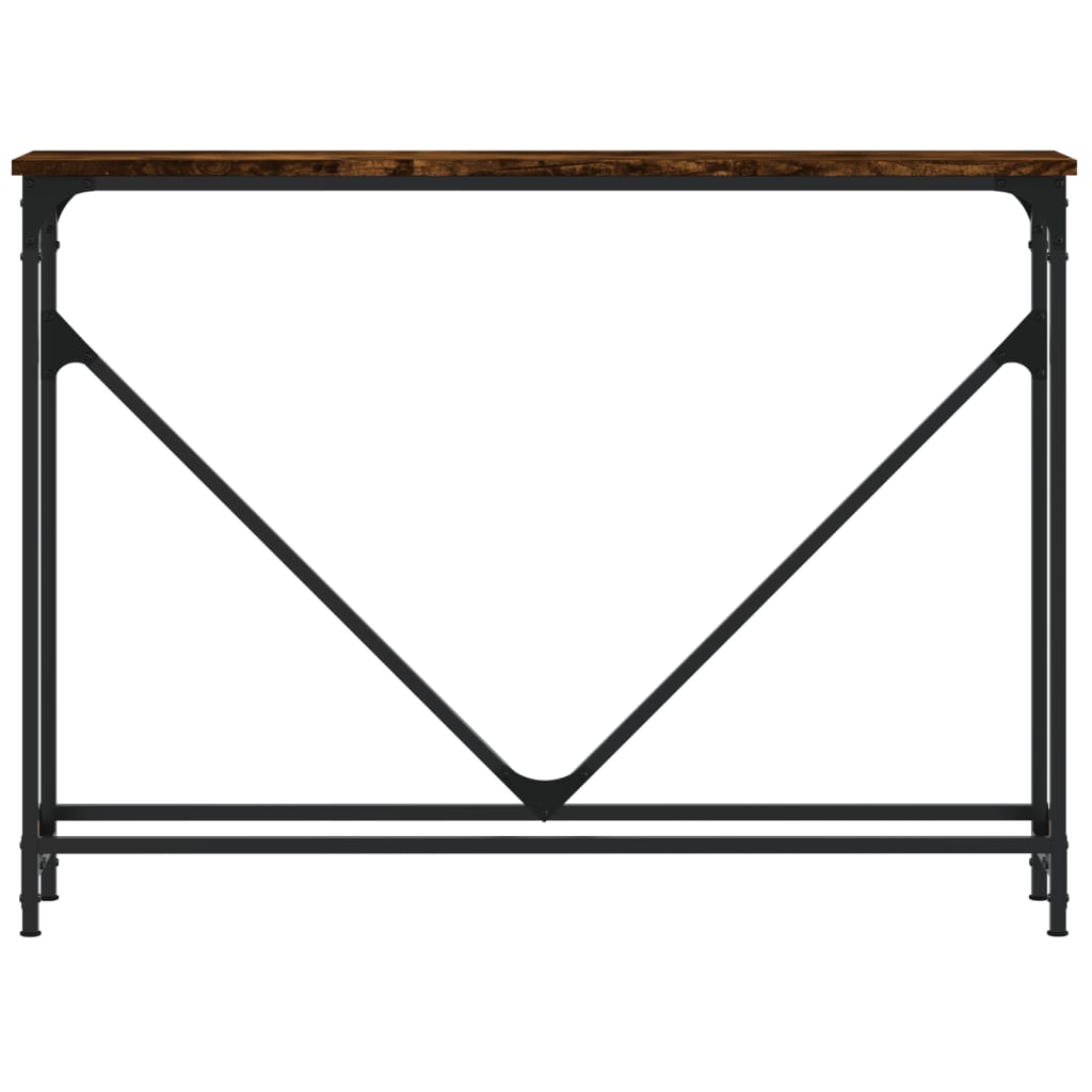 vidaXL Stolik konsolowy, przydymiony dąb, 102x22,5x75 cm