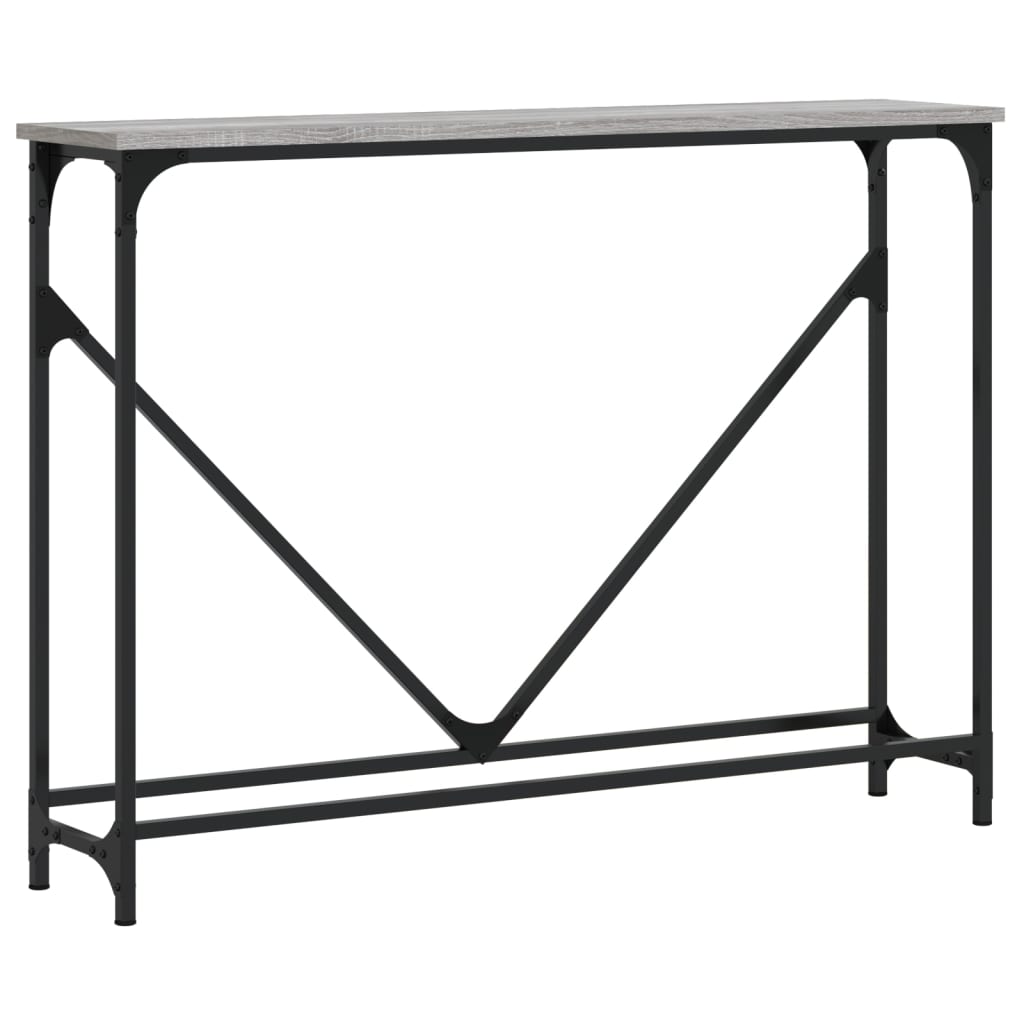 vidaXL Stolik konsolowy, szary dąb sonoma, 102x22,5x75 cm