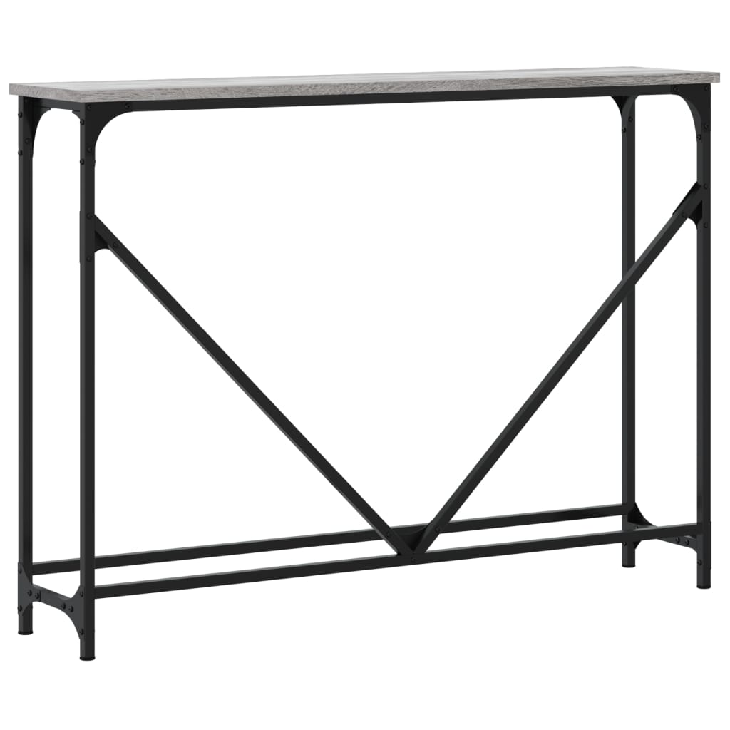 vidaXL Stolik konsolowy, szary dąb sonoma, 102x22,5x75 cm