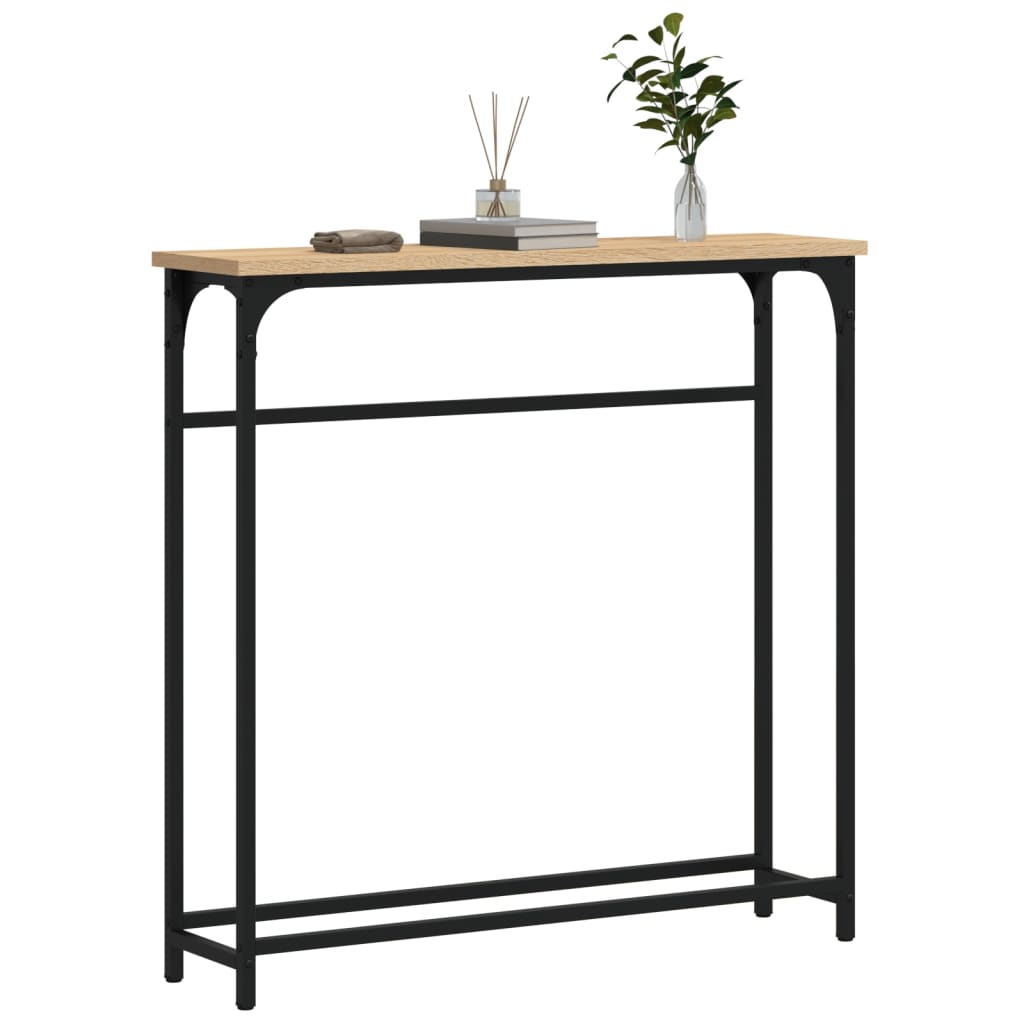 vidaXL Stolik konsolowy Sonoma Oak 75x19,5x75 cm Drewno konstrukcyjne