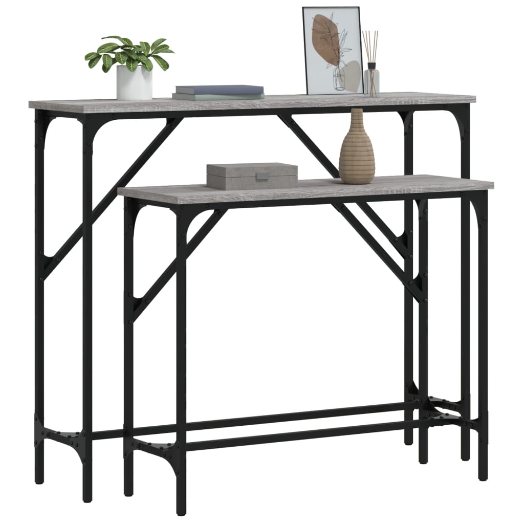 vidaXL Stoliki kawowe 2 szt. szary dąb sonoma