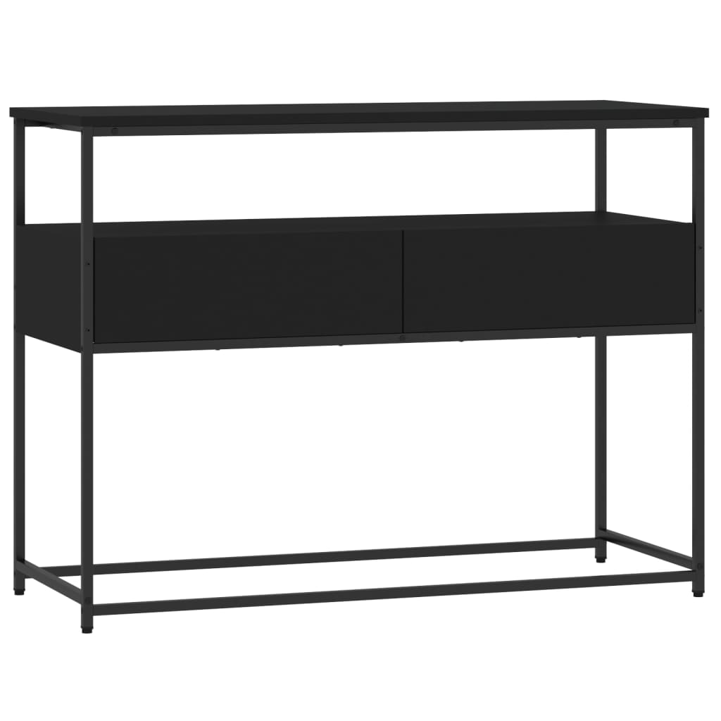 vidaXL Stolik konsolowy, czarny, 100x40x75 cm, materiał drewnopochodny