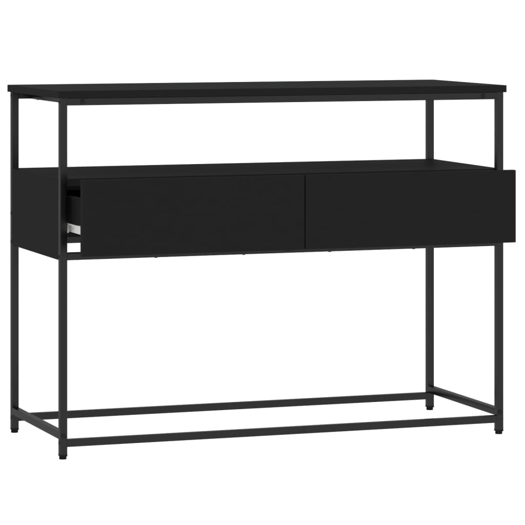 vidaXL Stolik konsolowy, czarny, 100x40x75 cm, materiał drewnopochodny