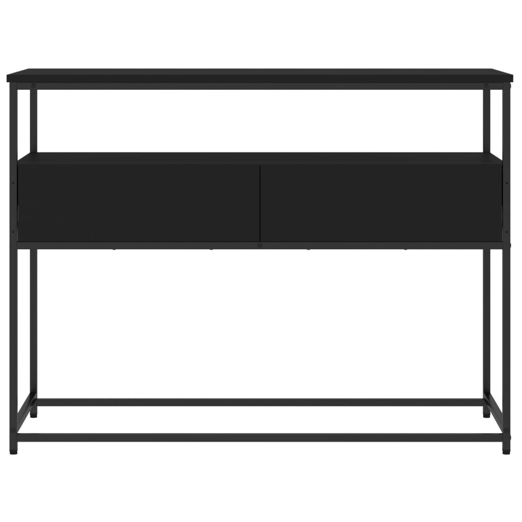 vidaXL Stolik konsolowy, czarny, 100x40x75 cm, materiał drewnopochodny