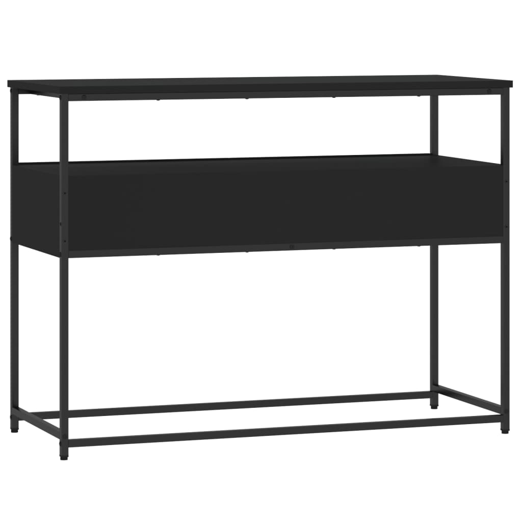 vidaXL Stolik konsolowy, czarny, 100x40x75 cm, materiał drewnopochodny