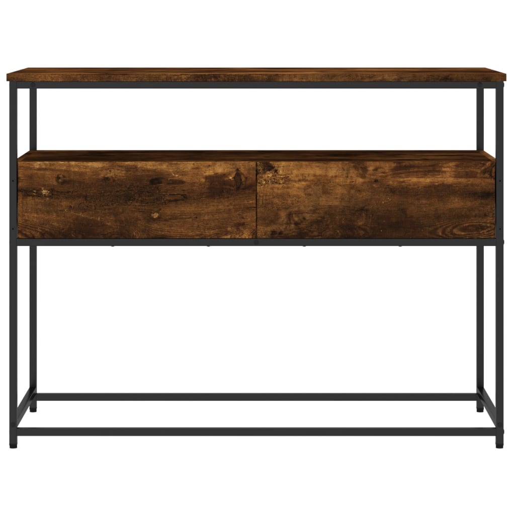 vidaXL Stolik konsolowy, przydymiony dąb, 100x40x75 cm