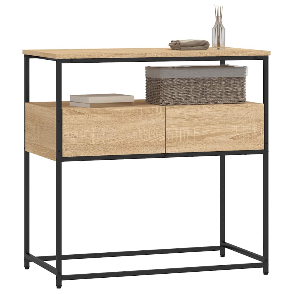 vidaXL Stolik konsolowy Sonoma Oak 75x40x75 cm Drewno konstrukcyjne