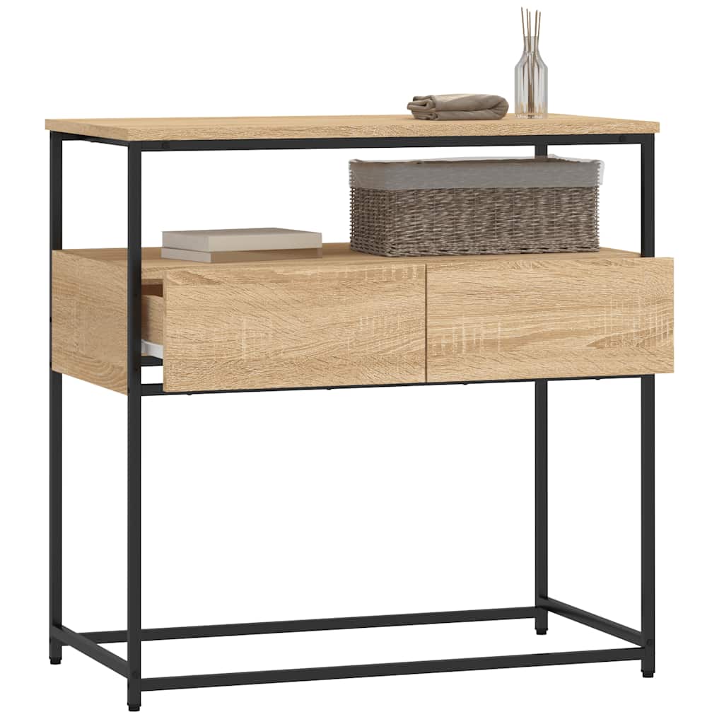 vidaXL Stolik konsolowy Sonoma Oak 75x40x75 cm Drewno konstrukcyjne