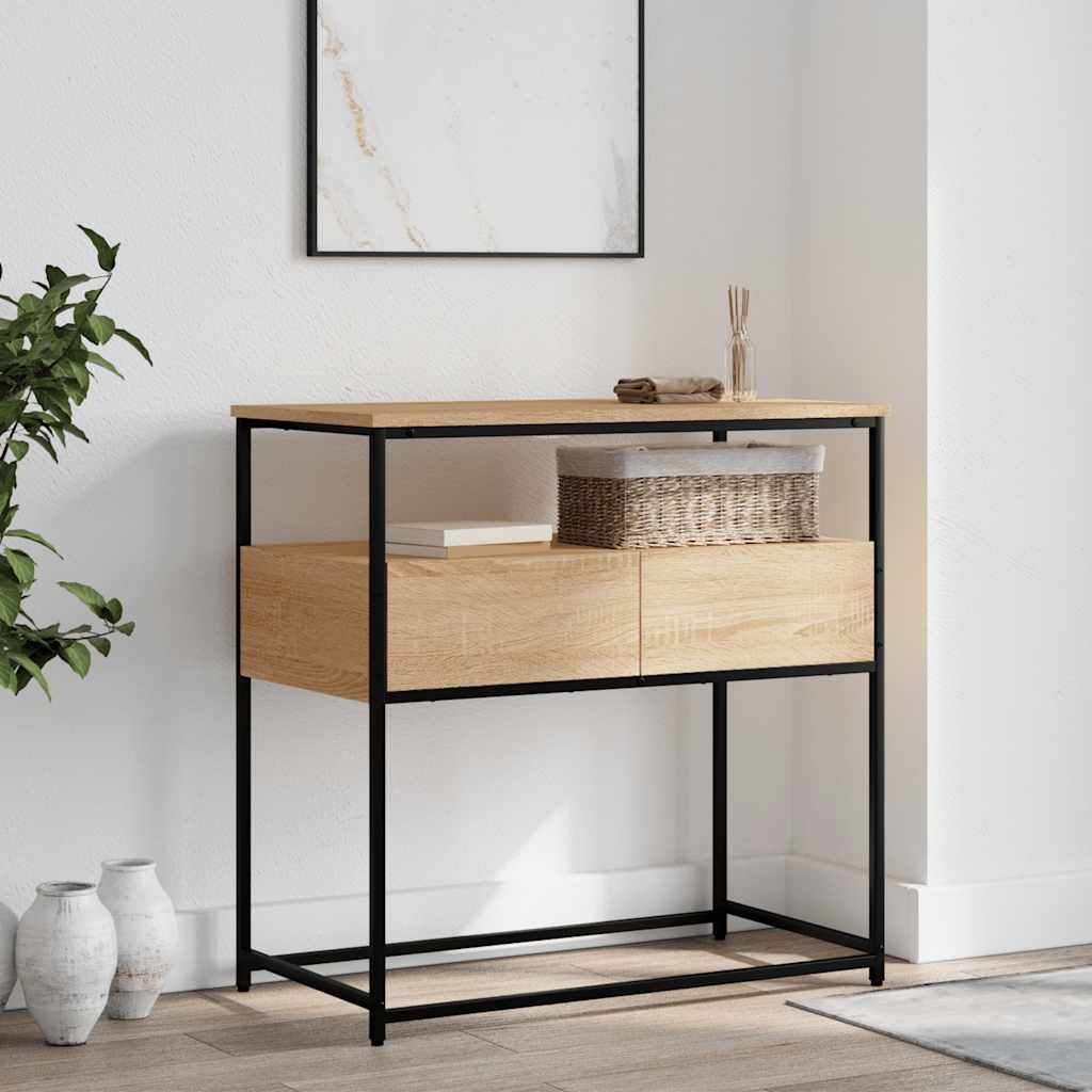 vidaXL Stolik konsolowy Sonoma Oak 75x40x75 cm Drewno konstrukcyjne