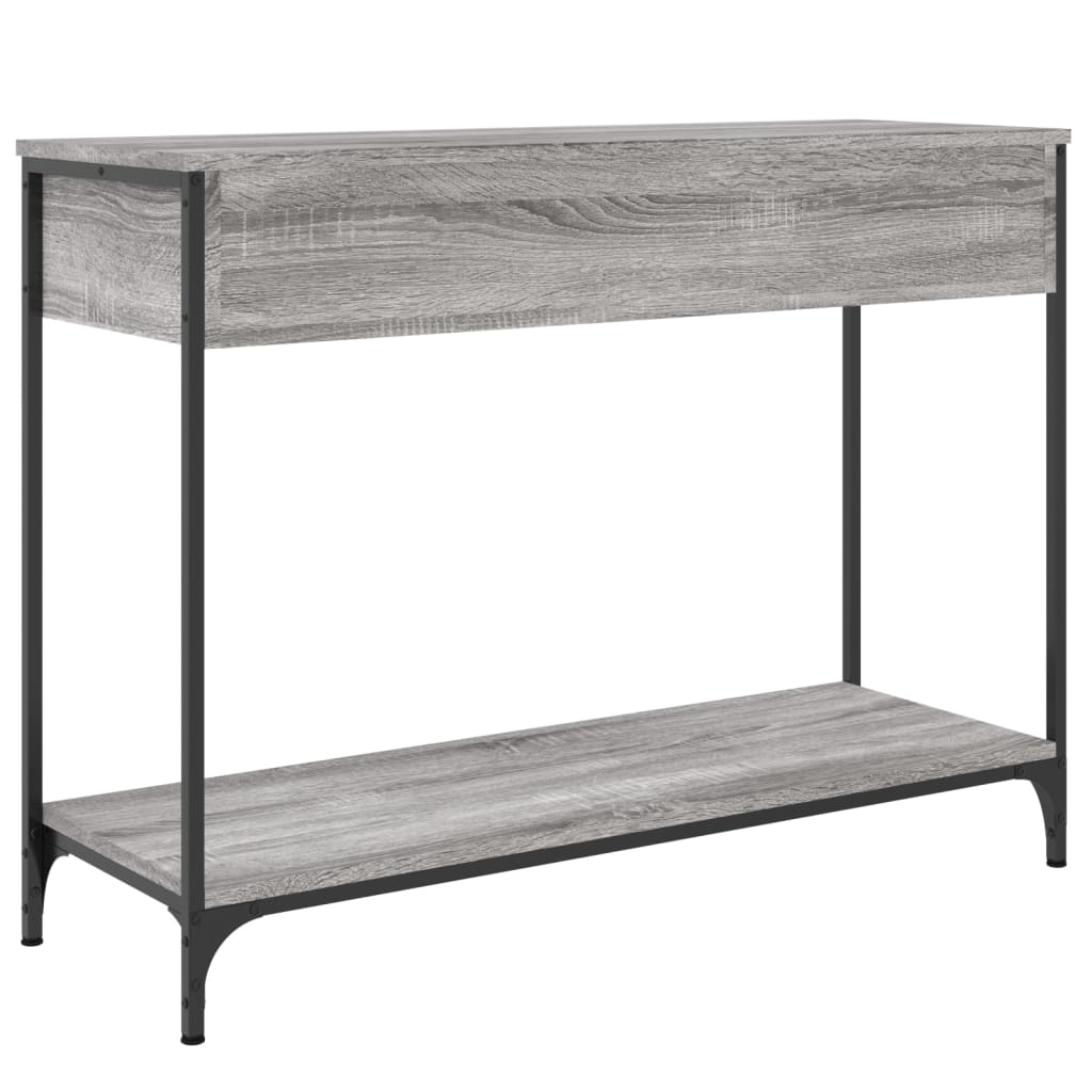 vidaXL Stolik konsolowy, szary dąb sonoma, 100x34,5x75 cm
