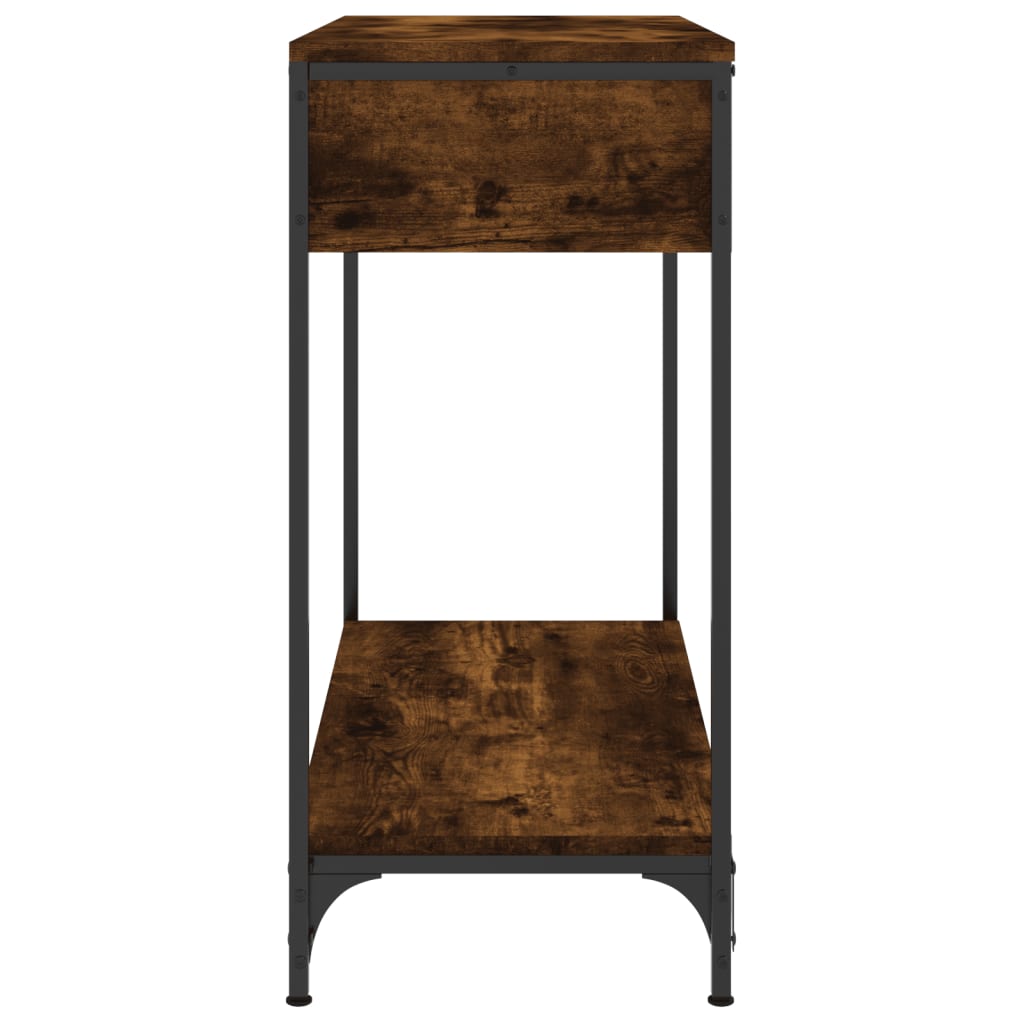 vidaXL Stolik konsolowy, przydymiony dąb, 75x34,5x75 cm