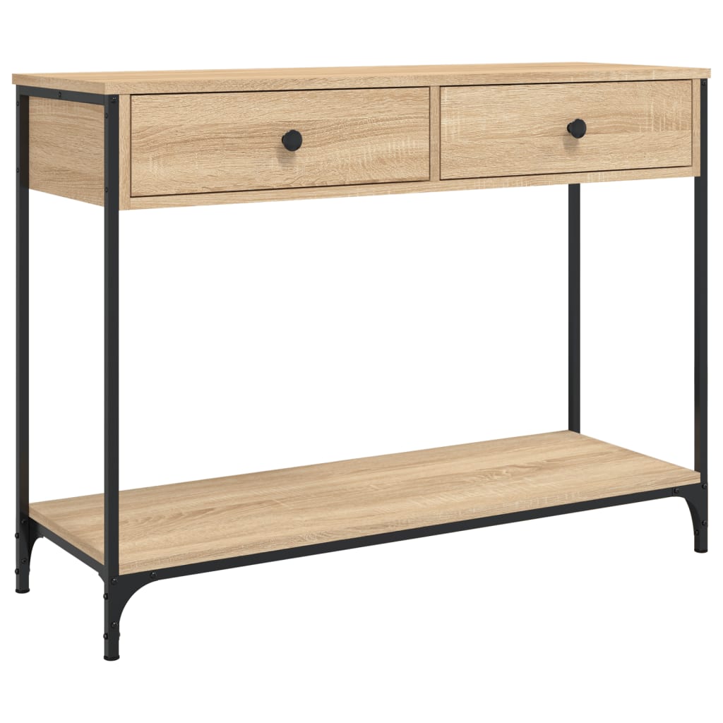 vidaXL Stolik konsolowy, dąb sonoma, 100x34,5x75 cm