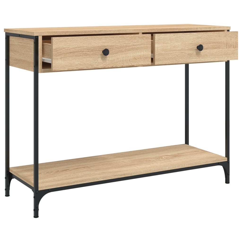 vidaXL Stolik konsolowy, dąb sonoma, 100x34,5x75 cm