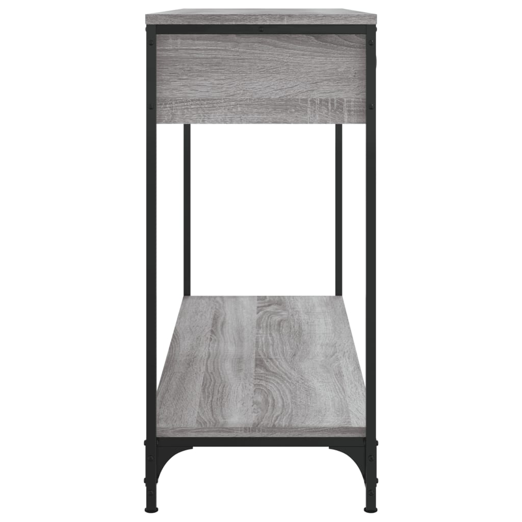 vidaXL Stolik konsolowy, szary dąb sonoma, 100x34,5x75 cm