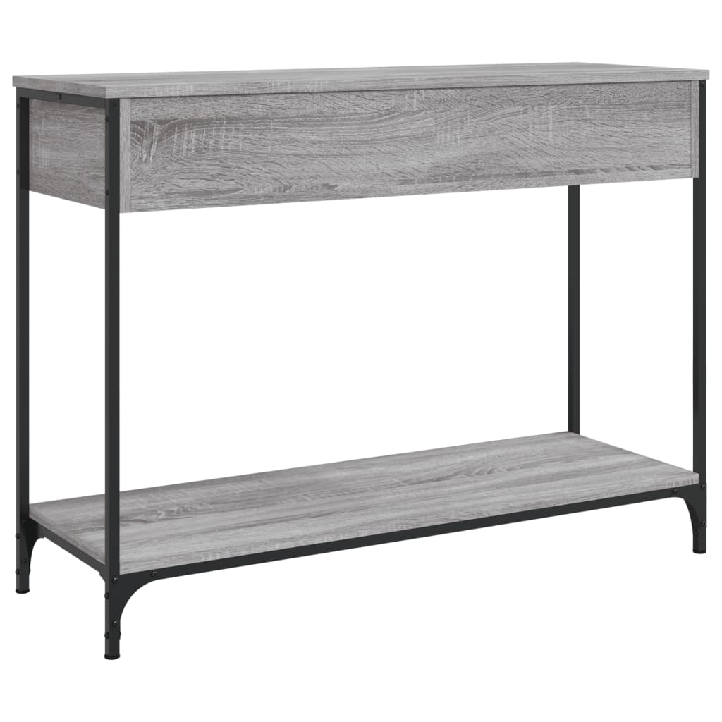 vidaXL Stolik konsolowy, szary dąb sonoma, 100x34,5x75 cm