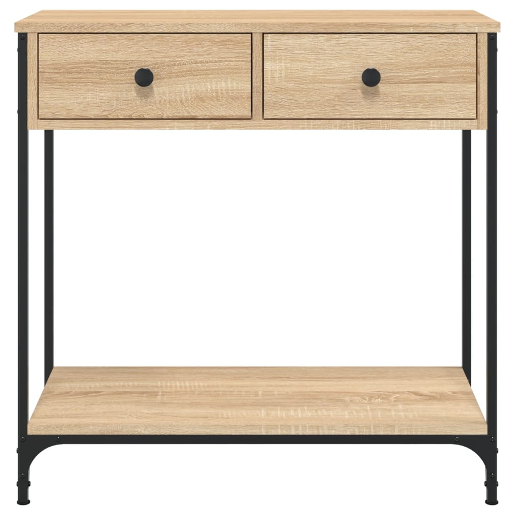 vidaXL Stolik konsolowy, dąb sonoma, 75x34,5x75 cm