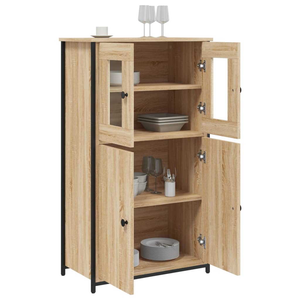 vidaXL Kredens, dąb sonoma, 62x32x106,5 cm, materiał drewnopochodny