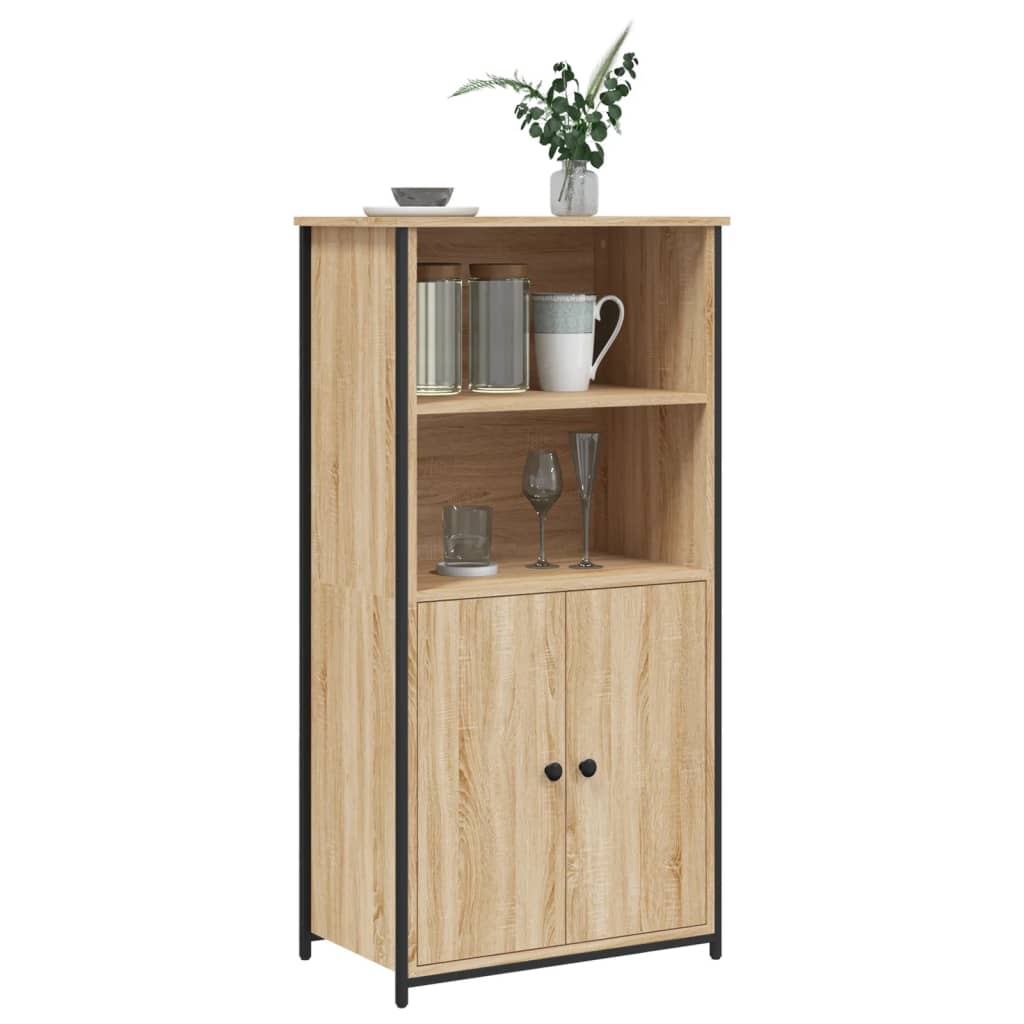 vidaXL Szafka, dąb sonoma, 62x36x121,5 cm, materiał drewnopochodny