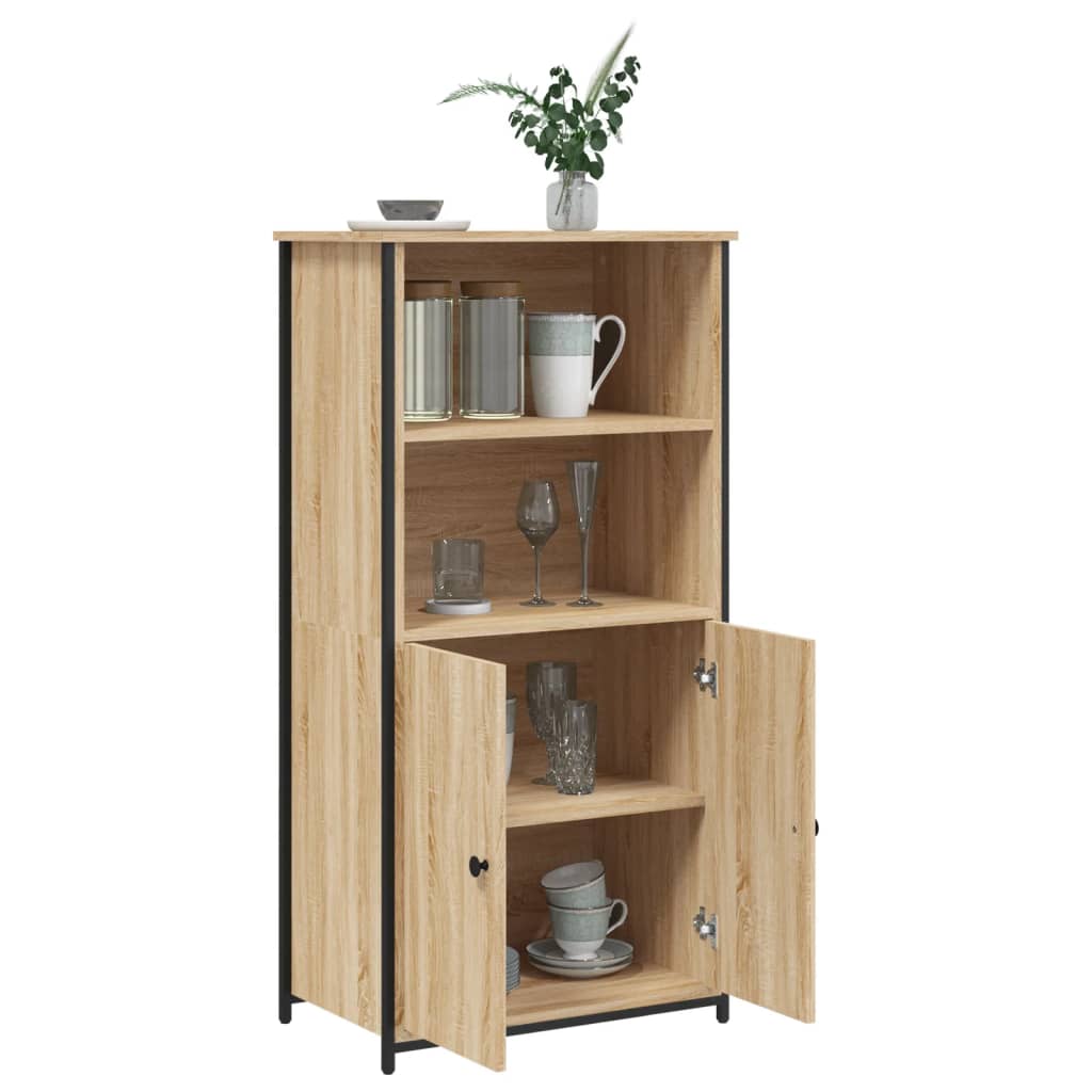 vidaXL Szafka, dąb sonoma, 62x36x121,5 cm, materiał drewnopochodny