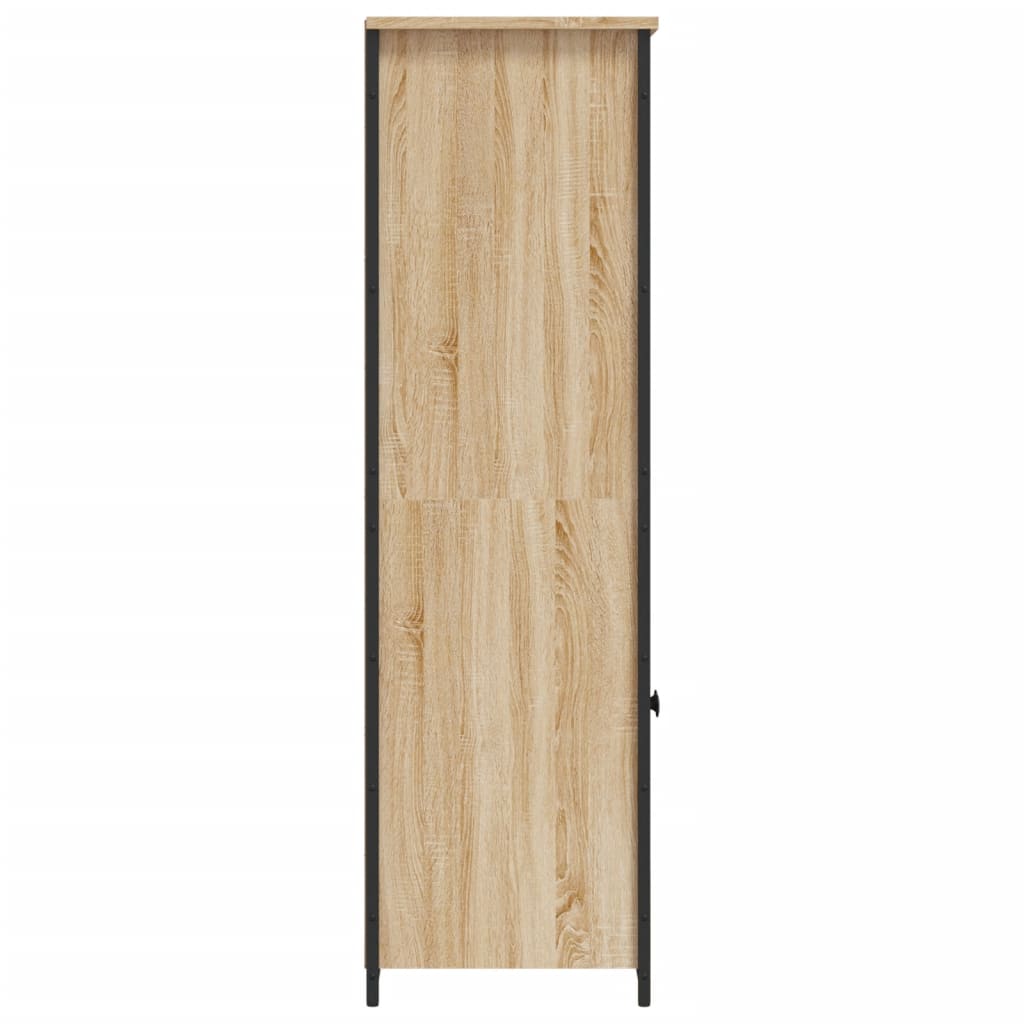 vidaXL Szafka, dąb sonoma, 62x36x121,5 cm, materiał drewnopochodny