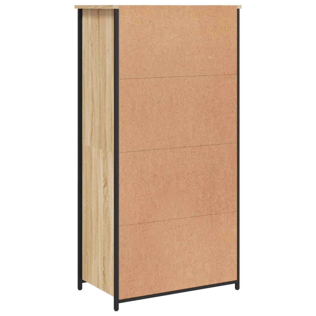 vidaXL Szafka, dąb sonoma, 62x36x121,5 cm, materiał drewnopochodny
