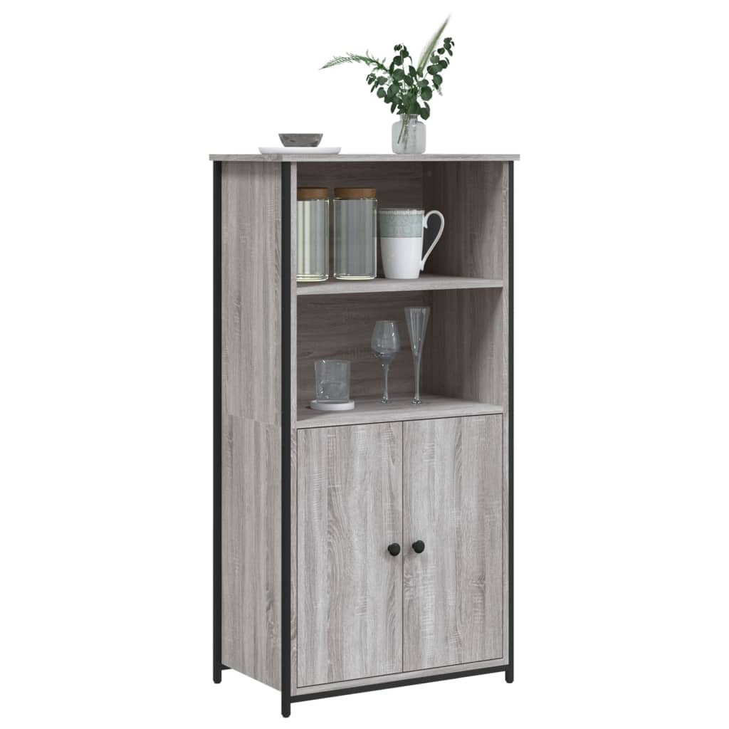vidaXL Szafka, szary dąb sonoma, 62x36x121,5cm materiał drewnopochodny