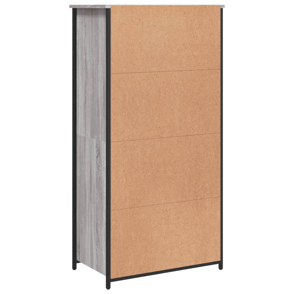 vidaXL Szafka, szary dąb sonoma, 62x36x121,5cm materiał drewnopochodny