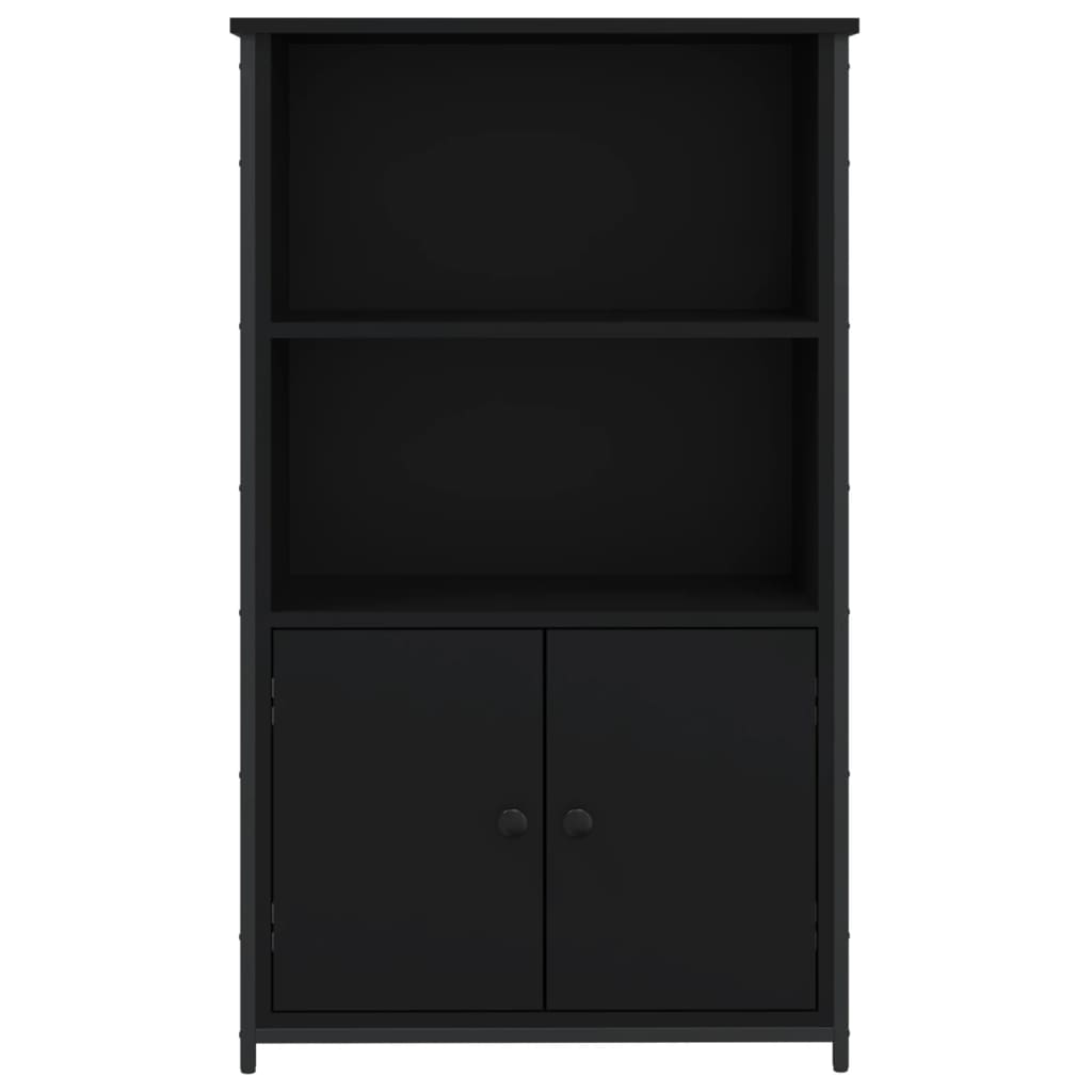vidaXL Szafka, czarna, 62x32x103,5 cm, materiał drewnopochodny
