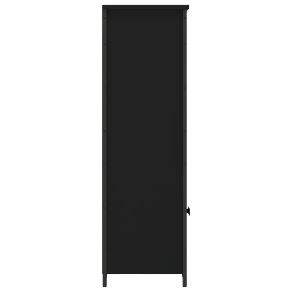vidaXL Szafka, czarna, 62x32x103,5 cm, materiał drewnopochodny