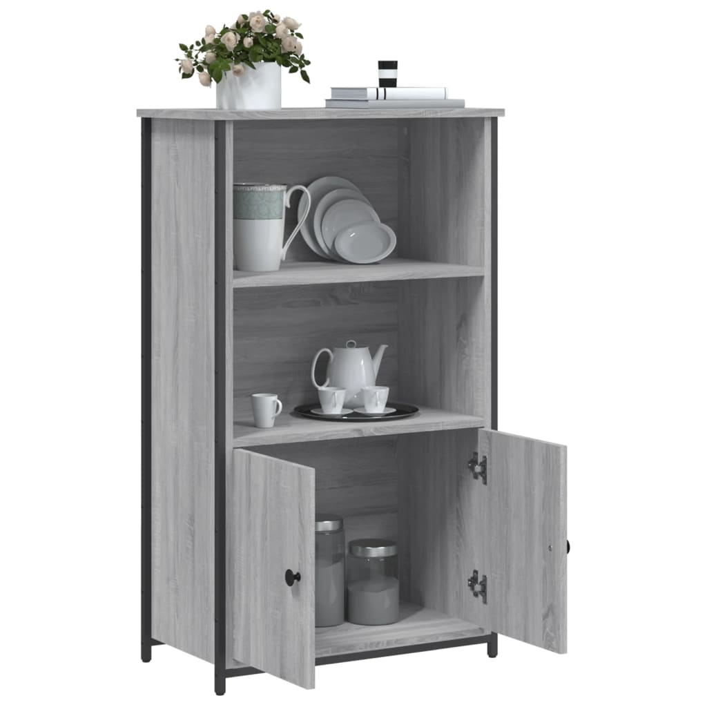 vidaXL Szafka, szary dąb sonoma, 62x32x103,5cm materiał drewnopochodny